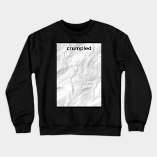 Black Tee with Unique Crumpled Paper Print Crewneck Sweatshirt